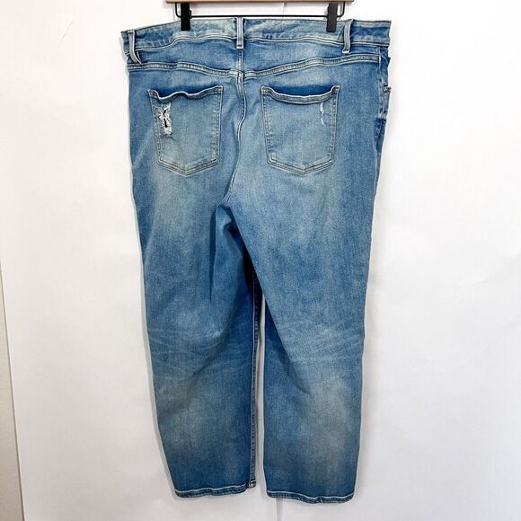 Lane Bryant Jeans Women Size 20 Distressed Girlfriend Straight Flex Waistband - Picture 3 of 9